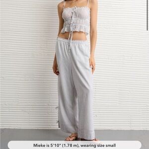 American Eagle Outfitters Striped Pants - Black and White